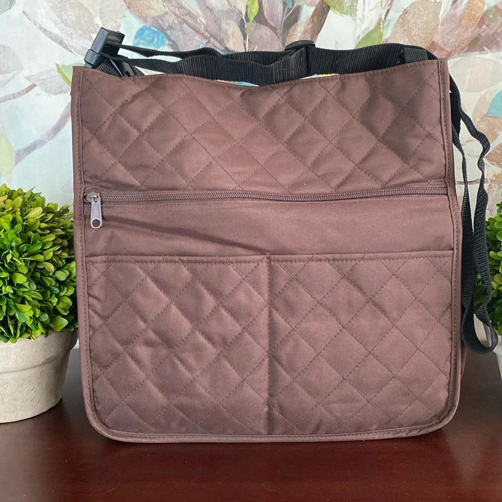 JL CHILDRESS🤎BROWN🤎QUILTED TOTE N STROLL ESSENTIALS DIAPER 🍼BABY🍼BAG 🌟NWT🌟